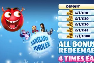 SinSpins Januari Jubilee €333 Bonus + 60 Spins
